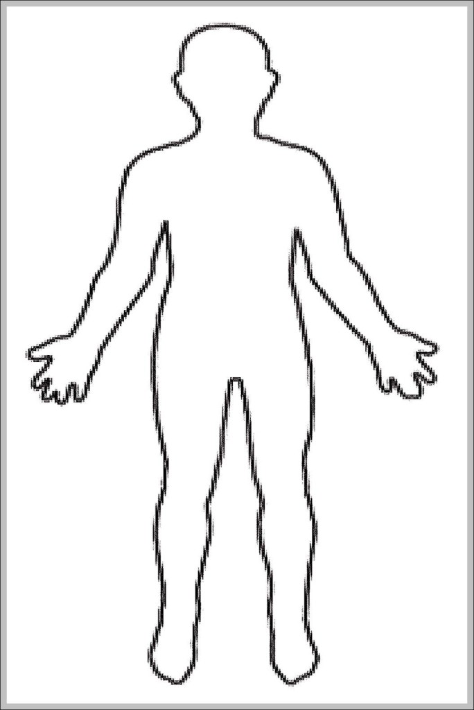 Human body outline for kids Graph Diagram